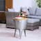 Glitzhome® 26" Galvanized Beverage Tub Accent Table